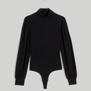 DEADSTOCK|NWT MADEWELL Ribbed Puff-Sleeve Turtleneck Bodysuit size large